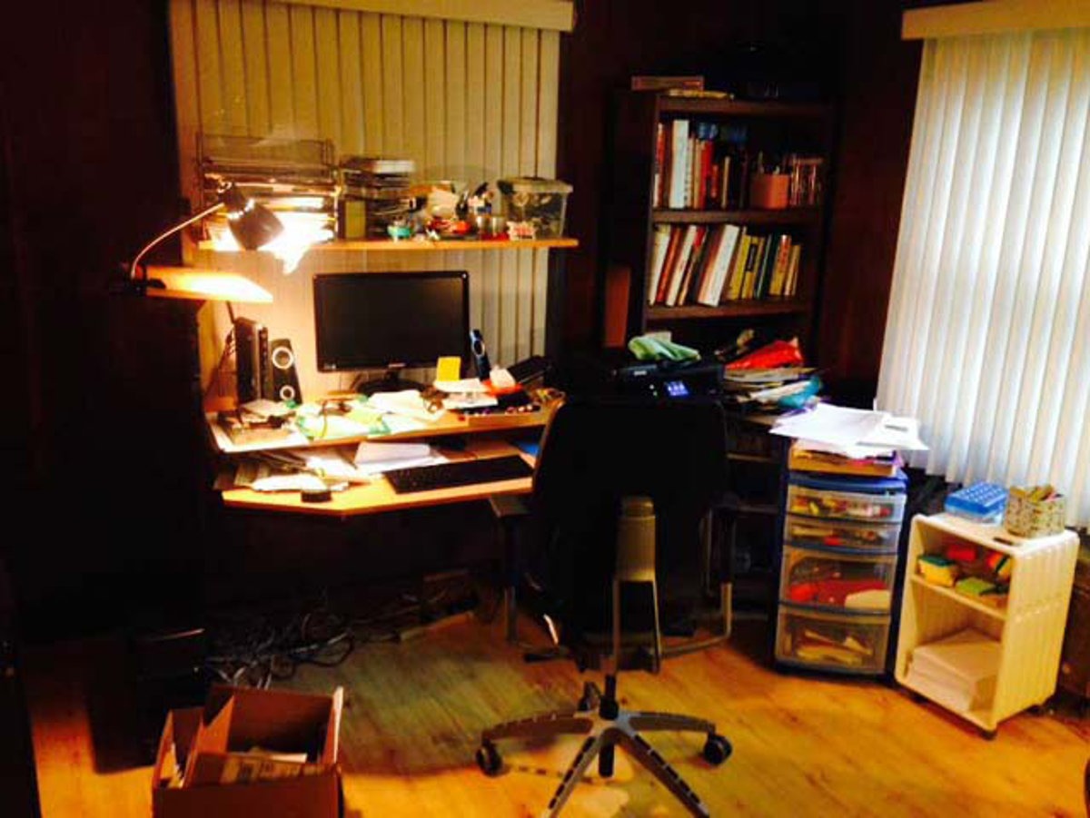 professional organizing home office before